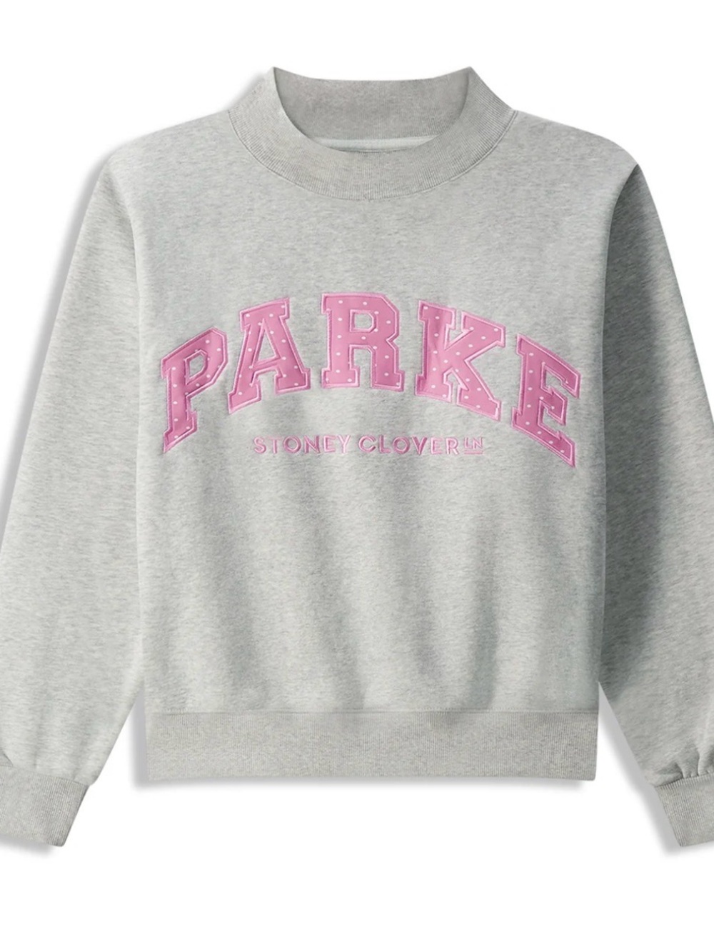 Parke Gray Sweatshirt with Pink Logo
